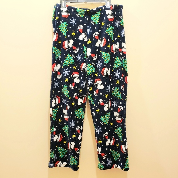 SNOOPY Christmas Pajama Fleece Pants - Picture 1 of 5